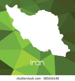 A Map of the country of Iran