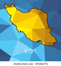 A Map of the country of Iran