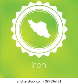 A Map of the country of Iran