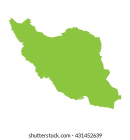 A Map of the country of Iran