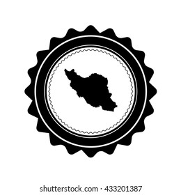 A Map of the country of Iran