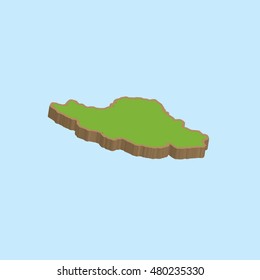 A Map of the country of Iran