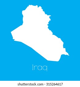 A Map of the country of Iraq