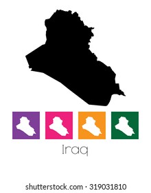 A Map of the country of Iraq