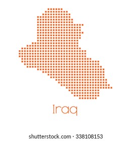 A Map of the country of Iraq
