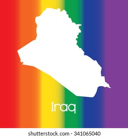 A Map of the country of Iraq