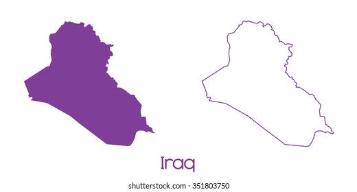 A Map of the country of Iraq