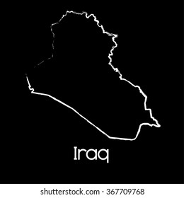 A Map of the country of Iraq