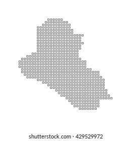 A Map of the country of Iraq
