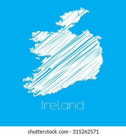 A Map of the country of Ireland