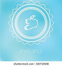 A Map of the country of Ireland