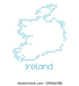 A Map of the country of Ireland