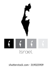 A Map of the country of Israel