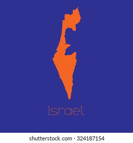 A Map of the country of Israel