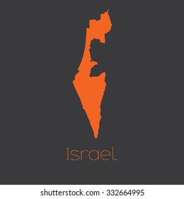 A Map of the country of Israel