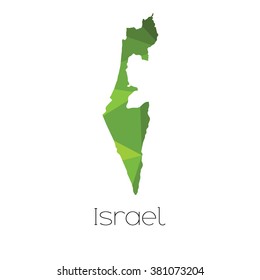 A Map of the country of Israel