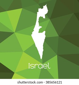 A Map of the country of Israel