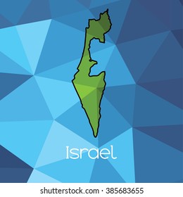 A Map of the country of Israel