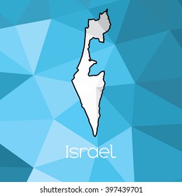 A Map of the country of Israel