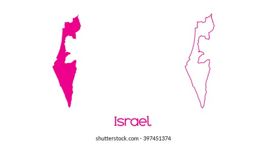 A Map of the country of Israel