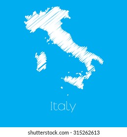 A Map of the country of Italy