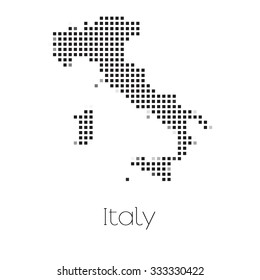 A Map of the country of Italy