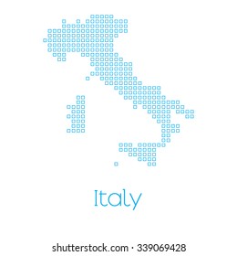 A Map of the country of Italy