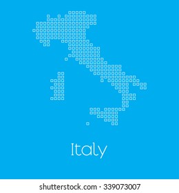 A Map of the country of Italy