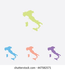 A Map of the country of Italy