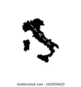 map country Italy template design illustration