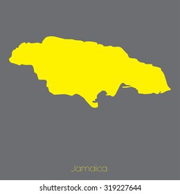 A Map of the country of Jamaica