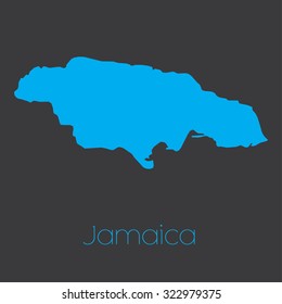 A Map of the country of Jamaica