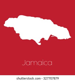 A Map of the country of Jamaica