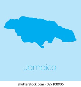 A Map of the country of Jamaica