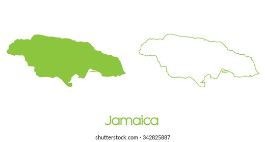 A Map of the country of Jamaica