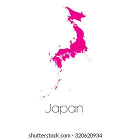 A Map of the country of Japan