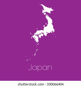 A Map of the country of Japan