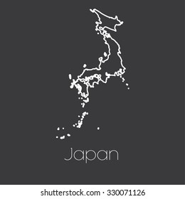A Map of the country of Japan