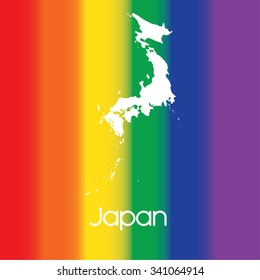 A Map of the country of Japan