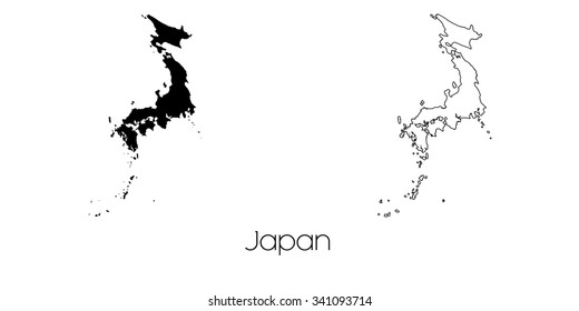 A Map of the country of Japan