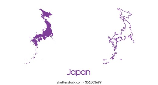 A Map of the country of Japan