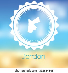 A Map of the country of Jordan