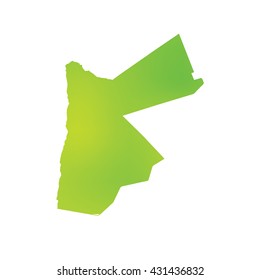A Map of the country of Jordan