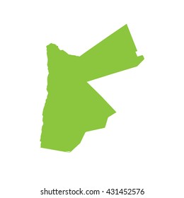 A Map of the country of Jordan