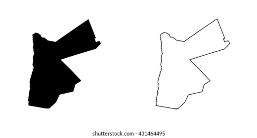 A Map of the country of Jordan