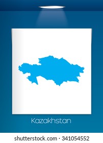 A Map of the country of Kazakhstan