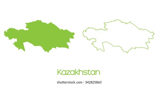 A Map of the country of Kazakhstan