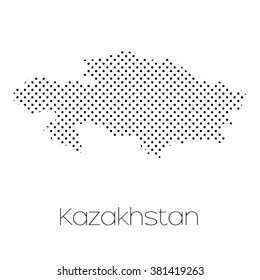 A Map of the country of Kazakhstan