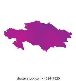 A Map of the country of Kazakhstan