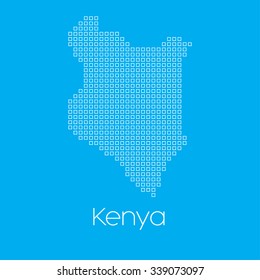 A Map of the country of Kenya